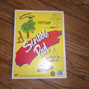 Vintage 1994 Dutton LeBus Scribble Pad 9“x12” 72 Sheets For Home or School